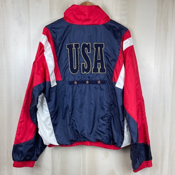Vintage MacGregor Men’s Full Zip Nylon Track Jacket USA Athletics Patriotic XL - Picture 5 of 11